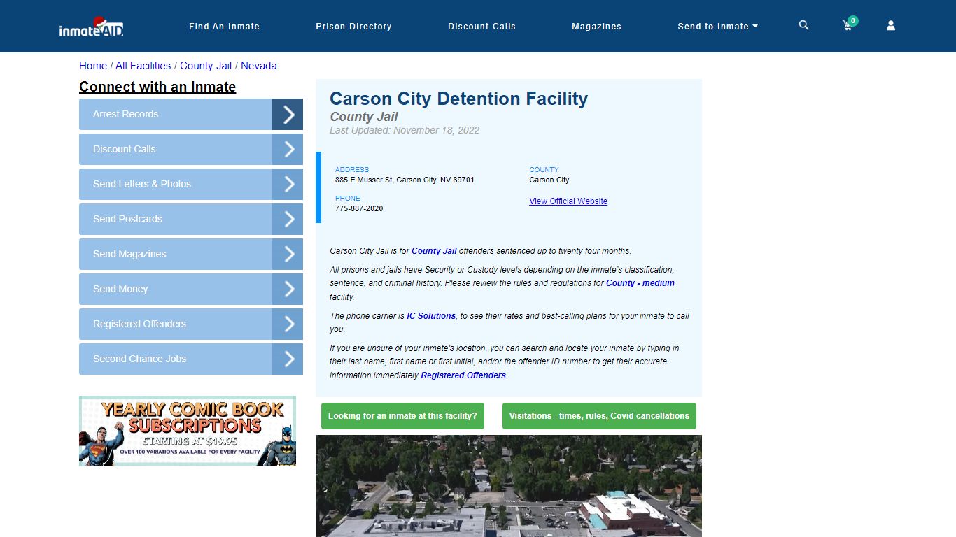 Carson City Detention Facility - Inmate Locator - Carson City, NV